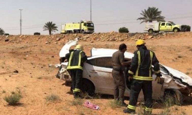 10 Copy 2 62 - وفـاة امرأة وإصابة 6 من أسرة واحدة في حـادث مروع  على طريق شقراء الرياض