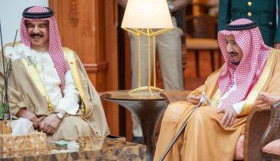 الملك سلمان يبحث مع ملك البحرين آفاق التعاون في شتى المجالات