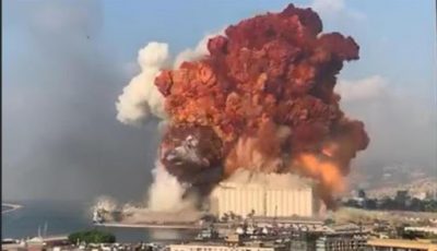 بالفيديو.. انفجار كبير في منطقة ميناء بيروت يهز العاصمة اللبنانية