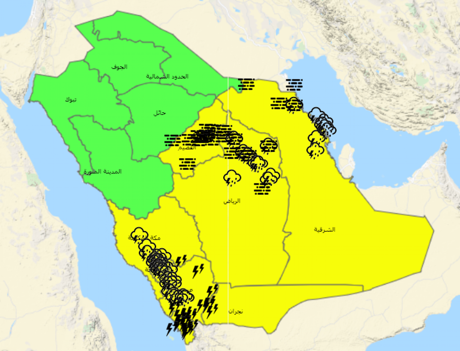 تنزيل 18 - توقعات طقس الغد.. سماء غائمة وأمطار رعدية وبرد على عدة مناطق