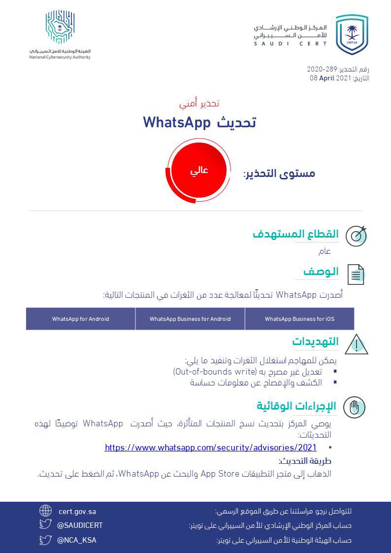 05893C1E 0F98 4902 98F7 D67BA2A22A86 - تحذير أمني عالي الخطورة من الأمن السيبراني لمستخدمي “واتساب”