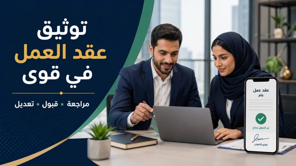 توثيق عقد العمل في قوى وطريقة قبول العقد 2026 - توثيق عقد العمل في قوى وطريقة قبول العقد 2026