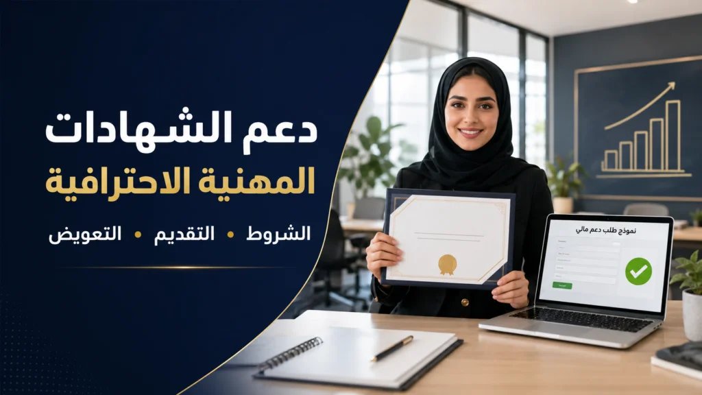 دعم الشهادات المهنية الاحترافية الشروط والتقديم 2026 - دعم الشهادات المهنية الاحترافية: الشروط والتقديم 2026